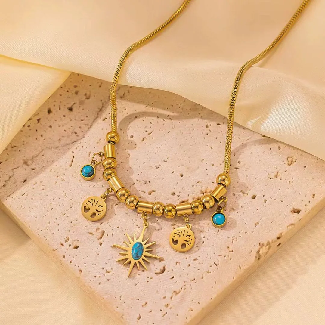 Turquoise Drop Necklace - midzumi