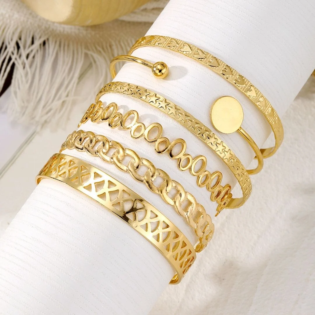 Starlight Geometric Stack Bracelet - midzumi